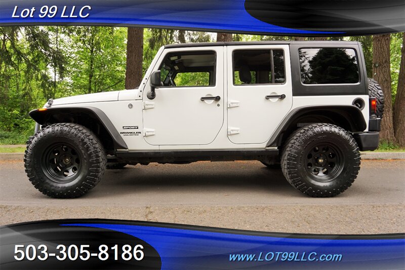 2012 Jeep Wrangler Unlimited Sport 4x4 V6 3.6L Auto HARD TOP LIfted Black Wheel  