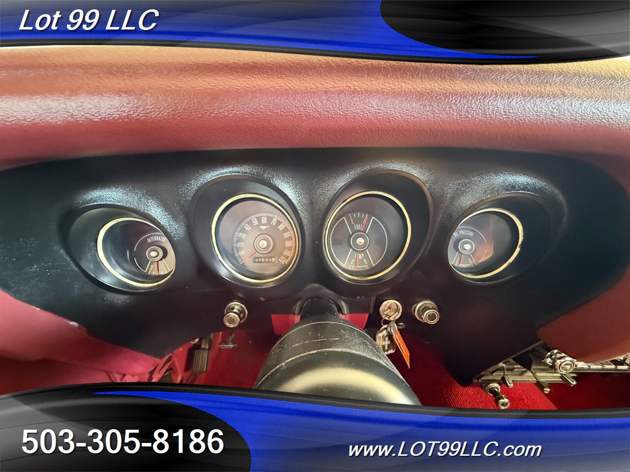 1969 Ford Mustang 351 V8 New Red Interior & Headliner 17 " Wheels New Tires Front Disc Brakes - Photo 9 - Milwaukie, OR 97267