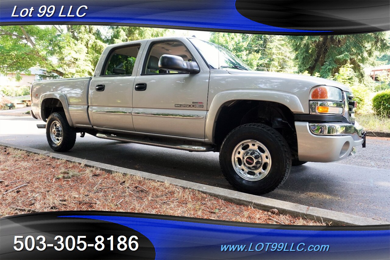 2004 GMC Sierra 2500 SLT 4dr Crew Cab 4X4 6.6L Duramax Diesel Heated Leather Seats Short Bed NO RUST - Photo 7 - Milwaukie, OR 97267