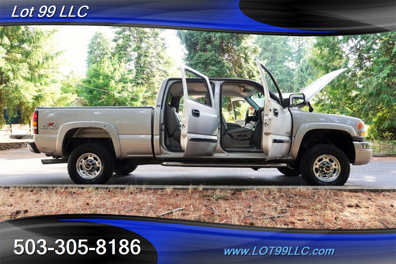 2004 GMC Sierra 2500 SLT 4dr Crew Cab 4X4 6.6L Duramax Diesel Heated Leather Seats Short Bed NO RUST - Photo 27 - Milwaukie, OR 97267