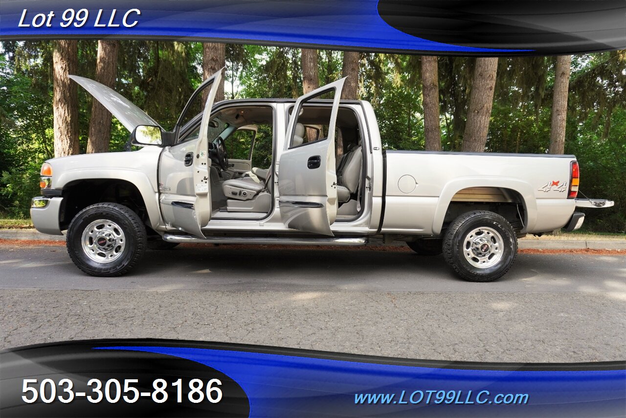 2004 GMC Sierra 2500 SLT 4dr Crew Cab 4X4 6.6L Duramax Diesel Heated Leather Seats Short Bed NO RUST - Photo 25 - Milwaukie, OR 97267