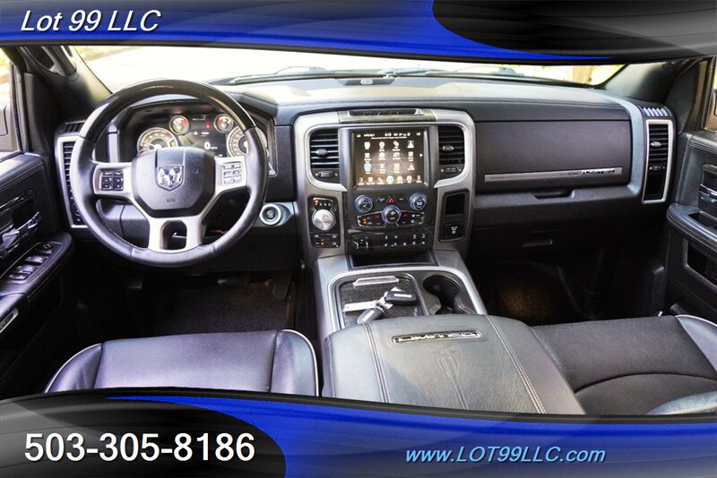 2016 RAM 1500 Laramie Longhorn 4x4 3.0L ECO Diesel GPS Heated AC  Leather Seats Fuel Wheels Newer Tires Folding Running Boards