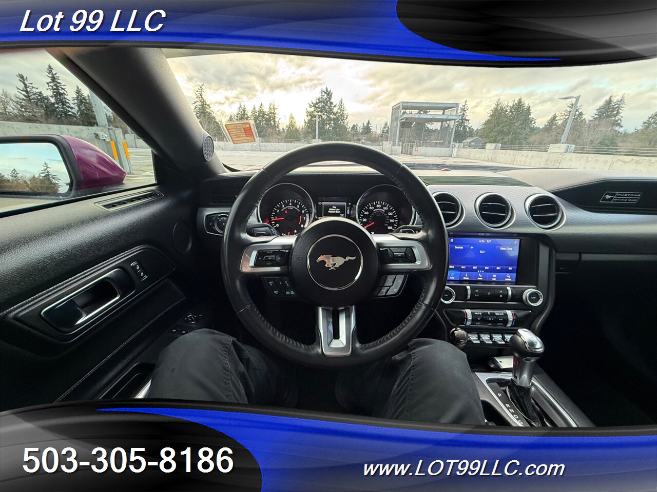 2020 Ford Mustang EcoBoost 71k Miles Auto Pink Wrap over White  30MPG 1-Owner Clean Title and CARFAX - Photo 14 - Milwaukie, OR 97267