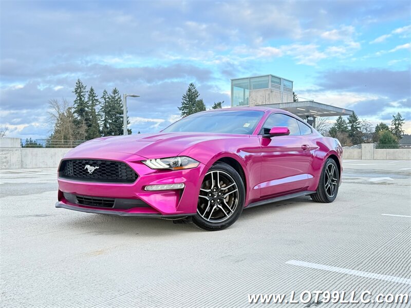 2020 Ford Mustang EcoBoost 71k Miles Auto Pink Wrap over White  30MPG 1-Owner Clean Title and CARFAX