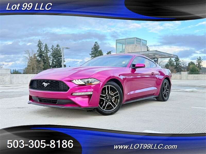 2020 Ford Mustang EcoBoost 71k Miles Auto Pink Wrap over White  30MPG 1-Owner Clean Title and CARFAX