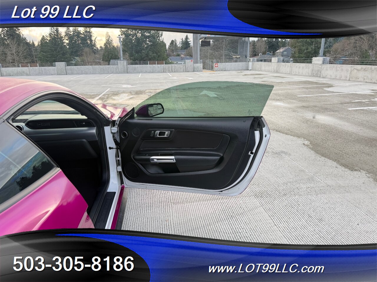 2020 Ford Mustang EcoBoost 71k Miles Auto Pink Wrap over White  30MPG 1-Owner Clean Title and CARFAX - Photo 34 - Milwaukie, OR 97267