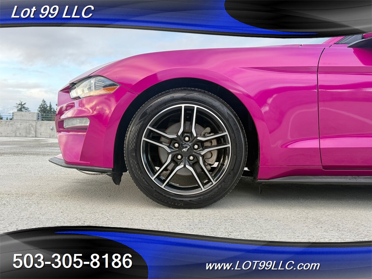 2020 Ford Mustang EcoBoost 71k Miles Auto Pink Wrap over White  30MPG 1-Owner Clean Title and CARFAX - Photo 22 - Milwaukie, OR 97267