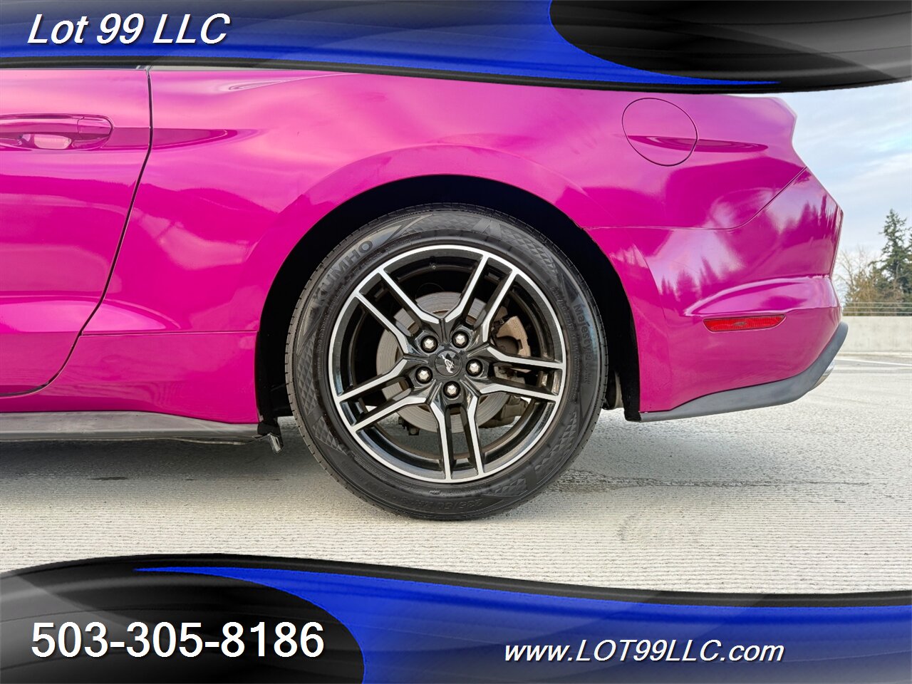 2020 Ford Mustang EcoBoost 71k Miles Auto Pink Wrap over White  30MPG 1-Owner Clean Title and CARFAX - Photo 25 - Milwaukie, OR 97267