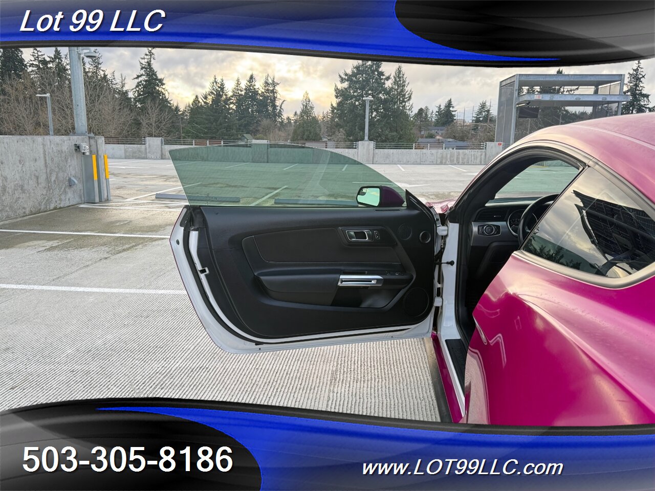 2020 Ford Mustang EcoBoost 71k Miles Auto Pink Wrap over White  30MPG 1-Owner Clean Title and CARFAX - Photo 26 - Milwaukie, OR 97267