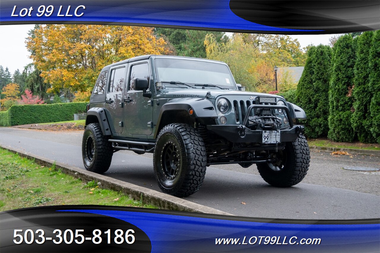 2014 Jeep Wrangler Unlimited Rubicon 4x4 Slant Back Hard Top  New 37 " Tires Winch Lifted Bumpers - Photo 5 - Milwaukie, OR 97267