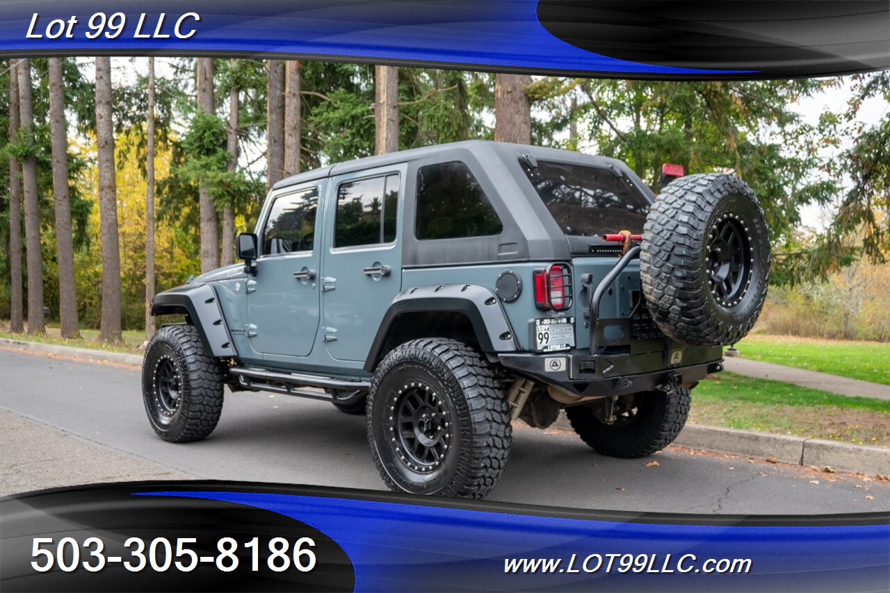 2014 Jeep Wrangler Unlimited Rubicon 4x4 Slant Back Hard Top  New 37 " Tires Winch Lifted Bumpers - Photo 2 - Milwaukie, OR 97267