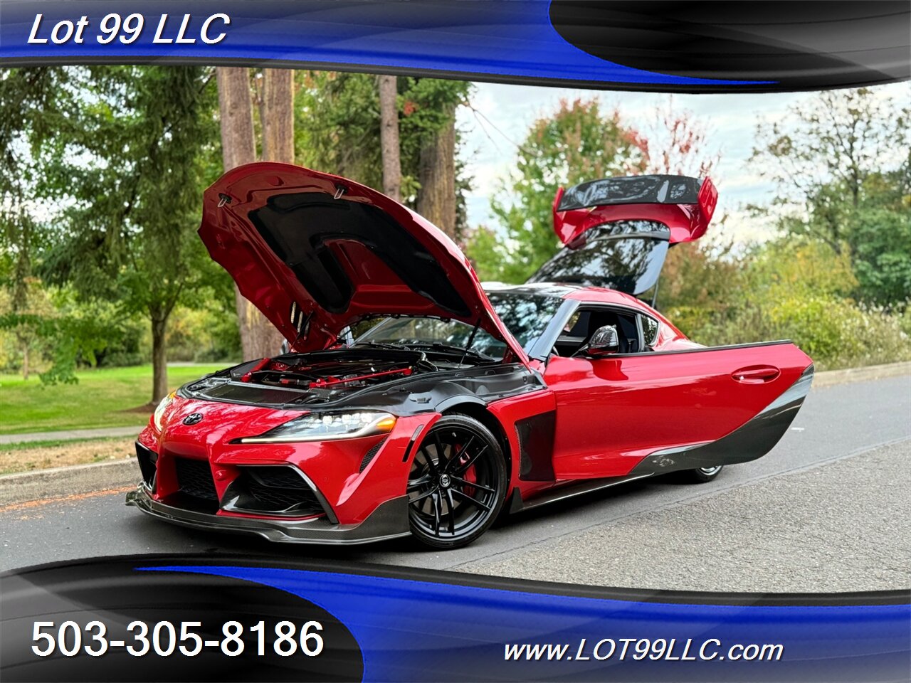2020 Toyota Supra GR Launch Edition Carbon Fiber BodyKit ecutek Tune HKS Exhaust Carbon Hood-Steering Wheel - Photo 123 - Milwaukie, OR 97267