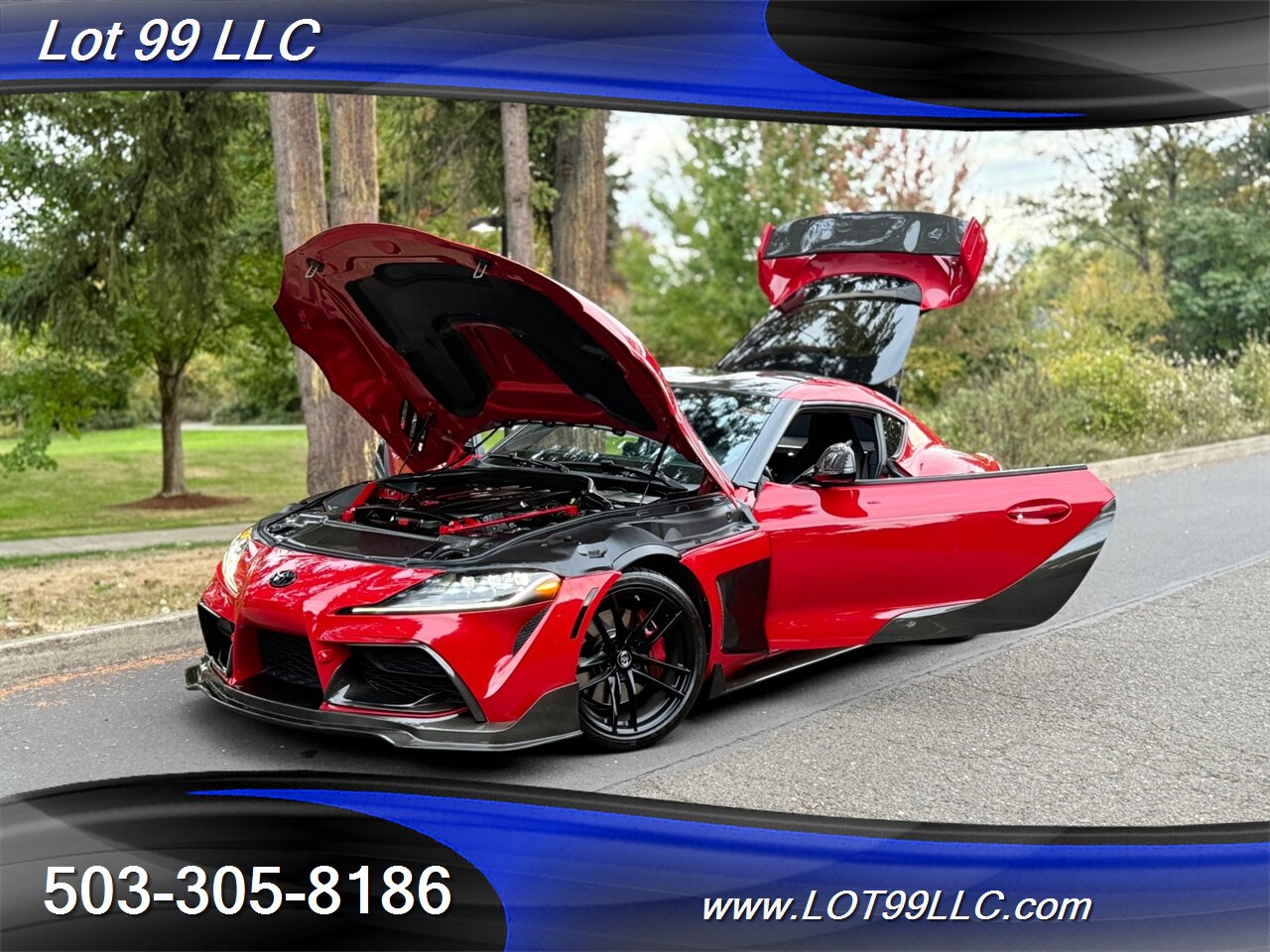 2020 Toyota Supra GR Launch Edition Carbon Fiber BodyKit ecutek Tune HKS Exhaust Carbon Hood-Steering Wheel - Photo 122 - Milwaukie, OR 97267