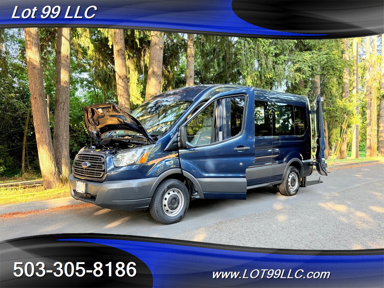 2018 Ford Transit 250 Mid Roof 87k WHEELCHAIR VAN 8 Passenger Blue NEW TIRES - Photo 34 - Milwaukie, OR 97267