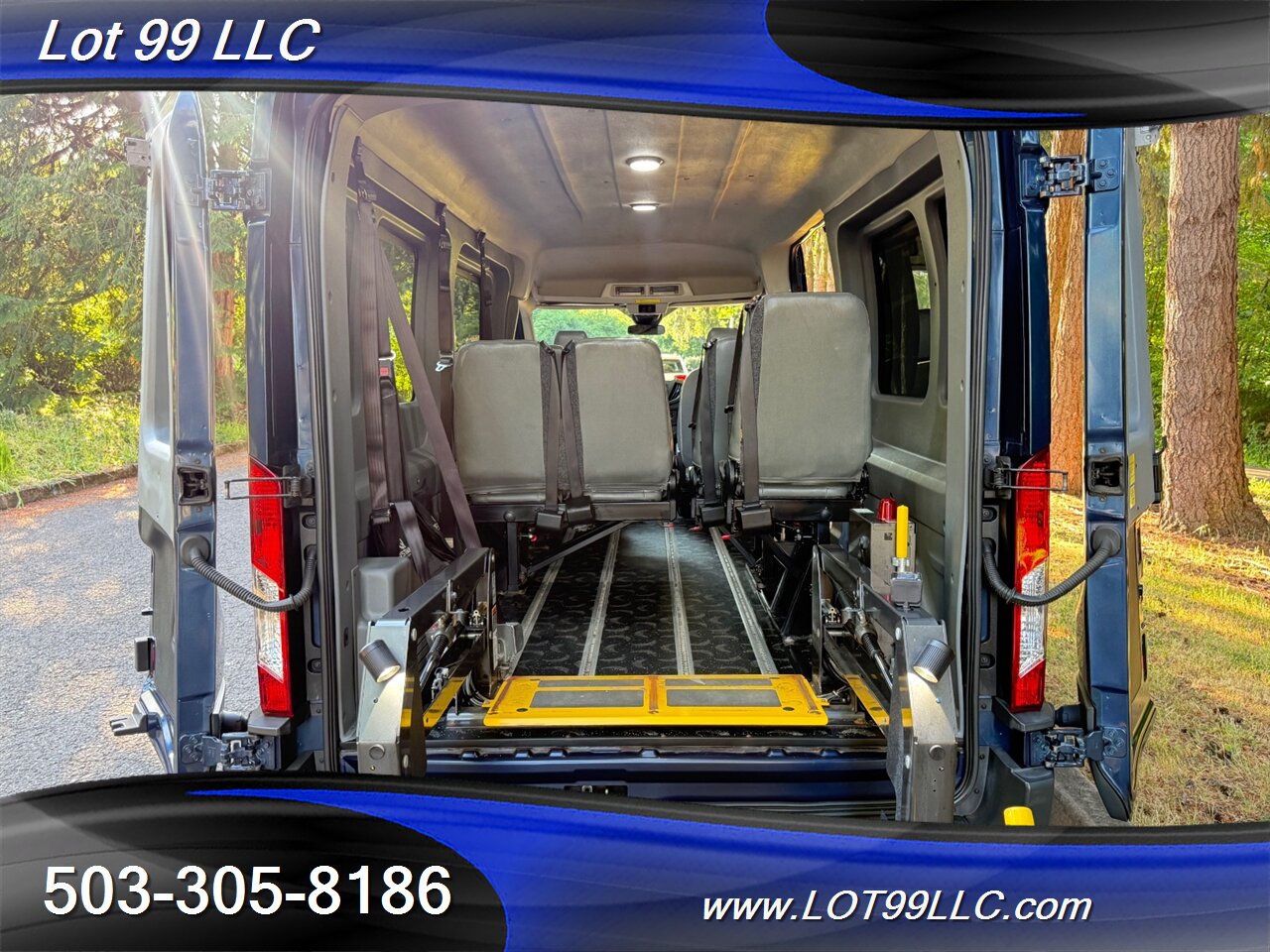 2018 Ford Transit 250 Mid Roof 87k WHEELCHAIR VAN 8 Passenger Blue NEW TIRES - Photo 11 - Milwaukie, OR 97267