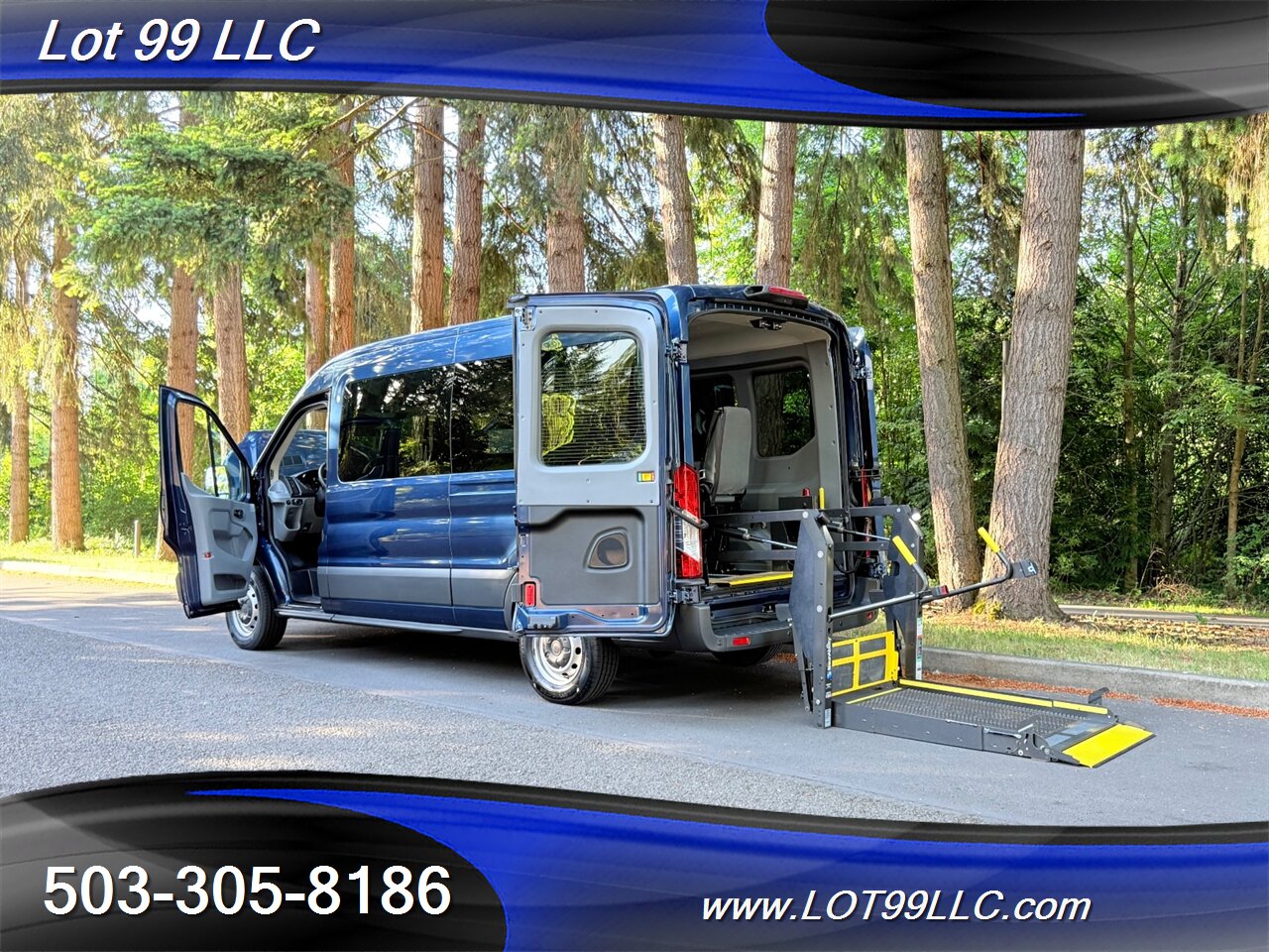 2018 Ford Transit 250 Mid Roof 87k WHEELCHAIR VAN 8 Passenger Blue NEW TIRES - Photo 39 - Milwaukie, OR 97267
