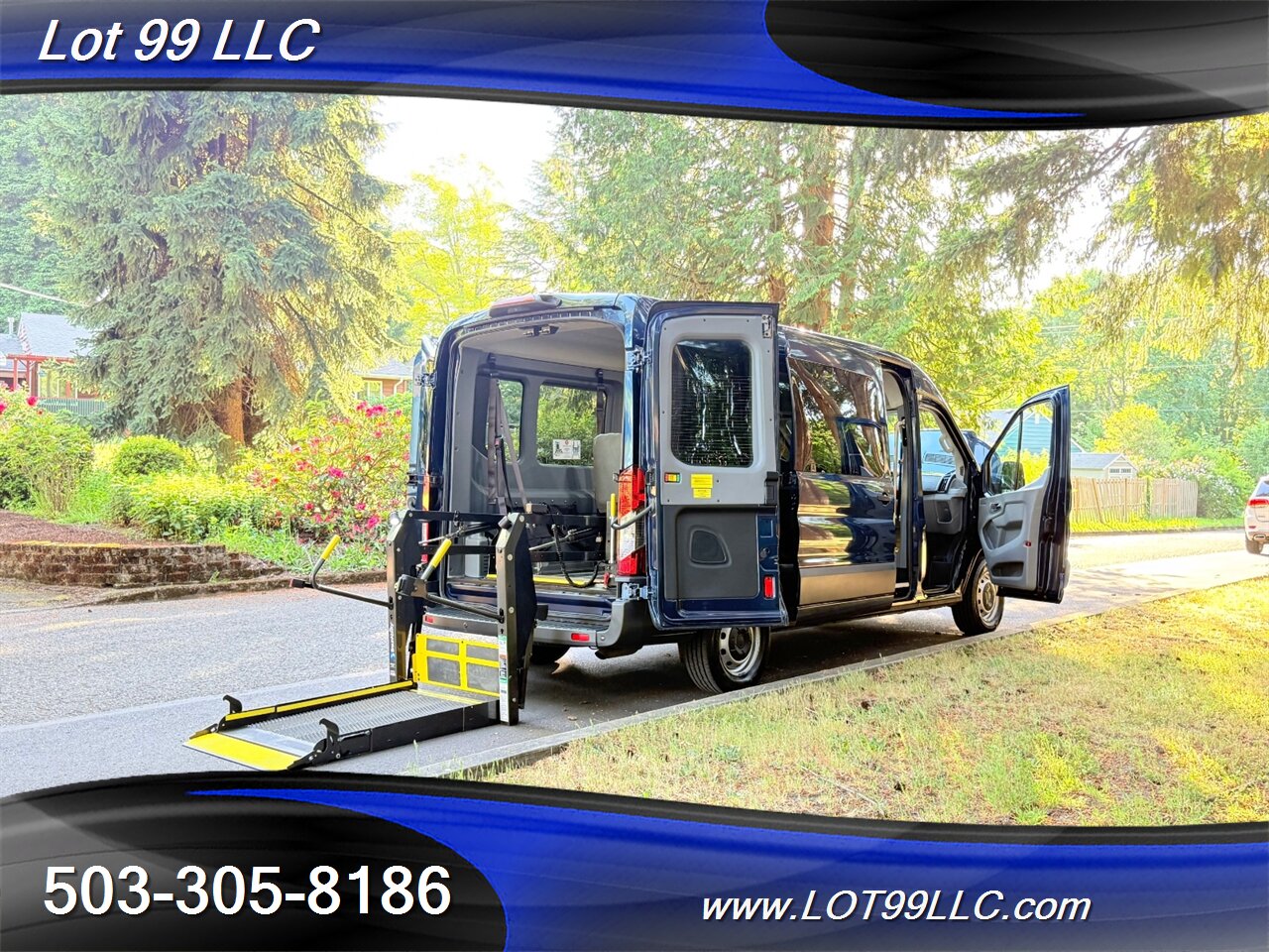 2018 Ford Transit 250 Mid Roof 87k WHEELCHAIR VAN 8 Passenger Blue NEW TIRES - Photo 37 - Milwaukie, OR 97267