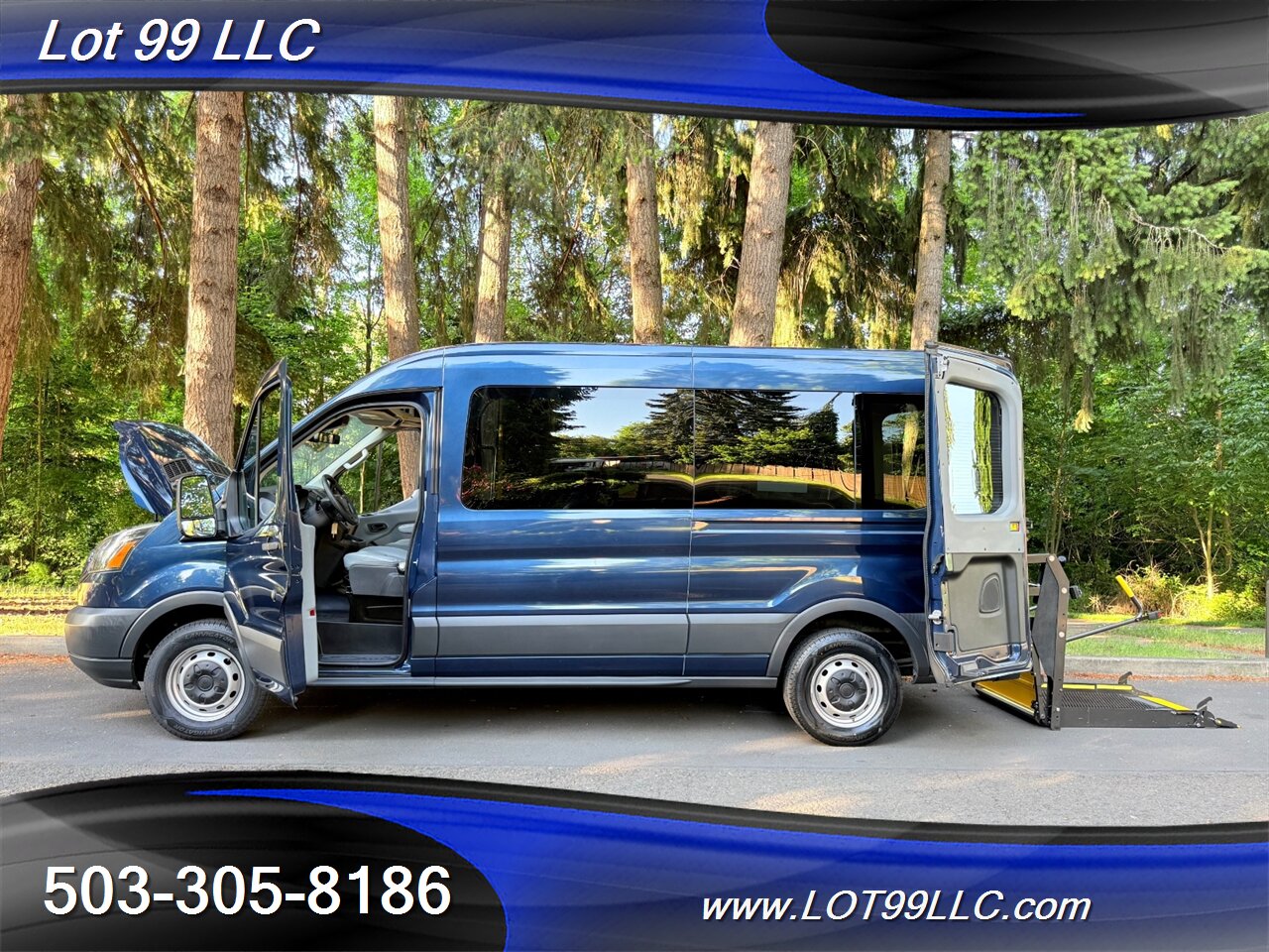 2018 Ford Transit 250 Mid Roof 87k WHEELCHAIR VAN 8 Passenger Blue NEW TIRES - Photo 29 - Milwaukie, OR 97267