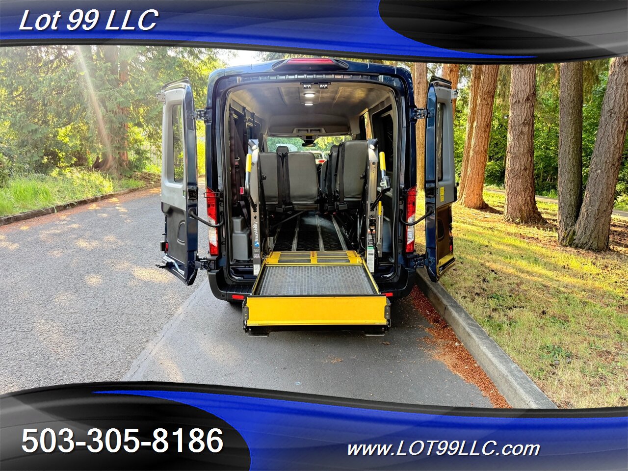 2018 Ford Transit 250 Mid Roof 87k WHEELCHAIR VAN 8 Passenger Blue NEW TIRES - Photo 28 - Milwaukie, OR 97267