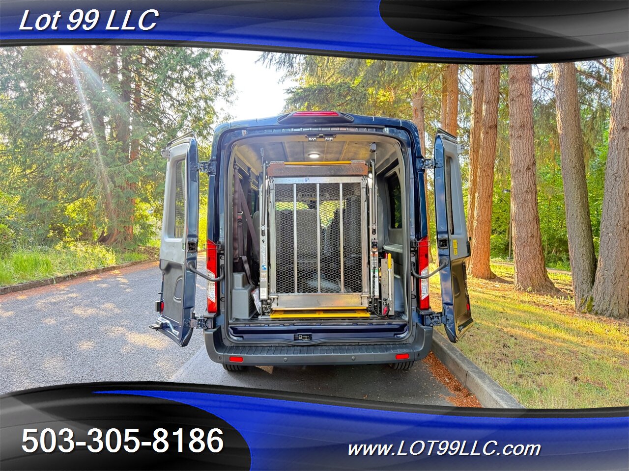 2018 Ford Transit 250 Mid Roof 87k WHEELCHAIR VAN 8 Passenger Blue NEW TIRES - Photo 27 - Milwaukie, OR 97267