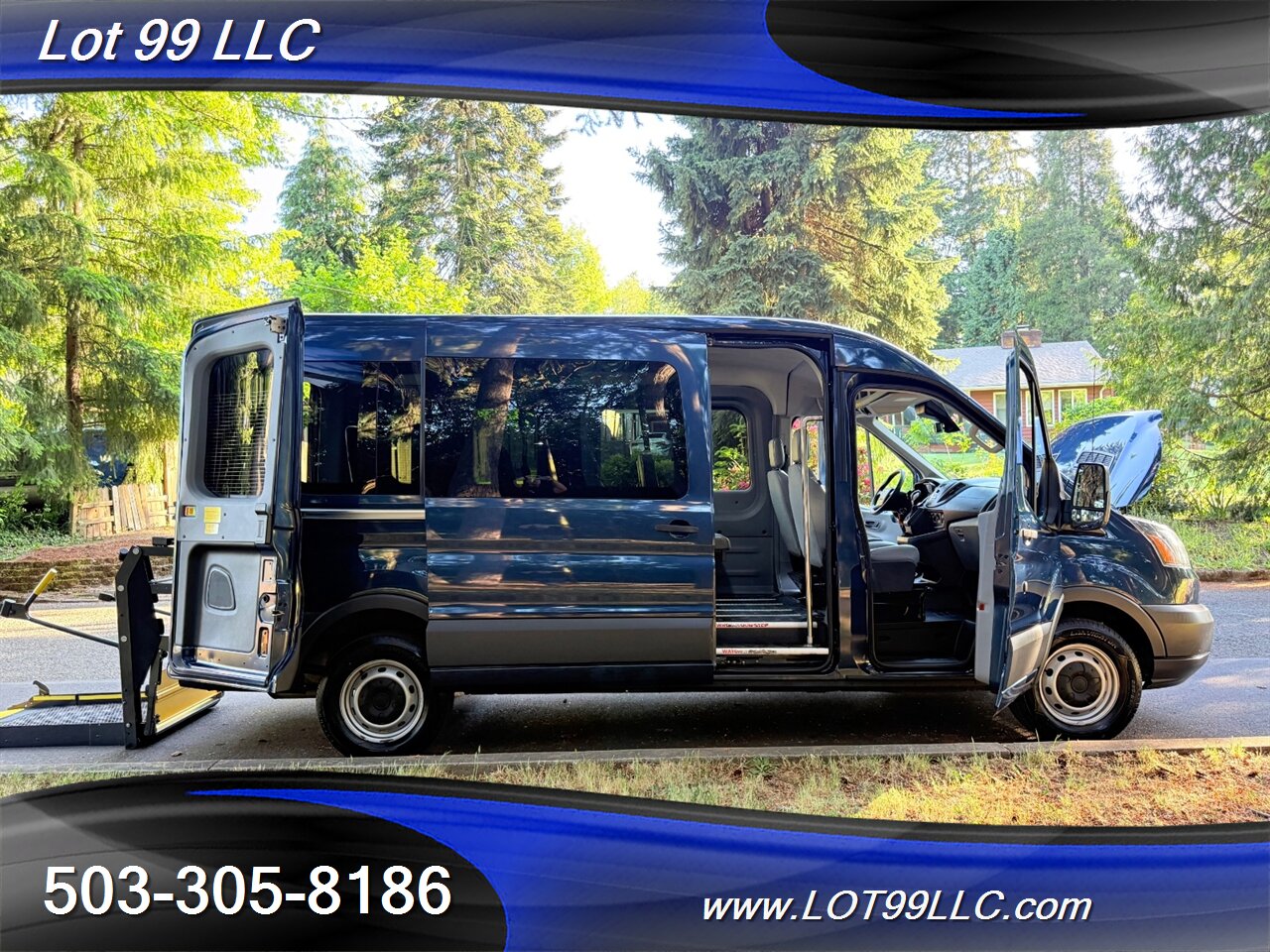 2018 Ford Transit 250 Mid Roof 87k WHEELCHAIR VAN 8 Passenger Blue NEW TIRES - Photo 32 - Milwaukie, OR 97267