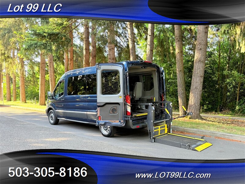2018 Ford Transit 250 Mid Roof 87k WHEELCHAIR VAN 8 Passenger Blue  NEW TIRES