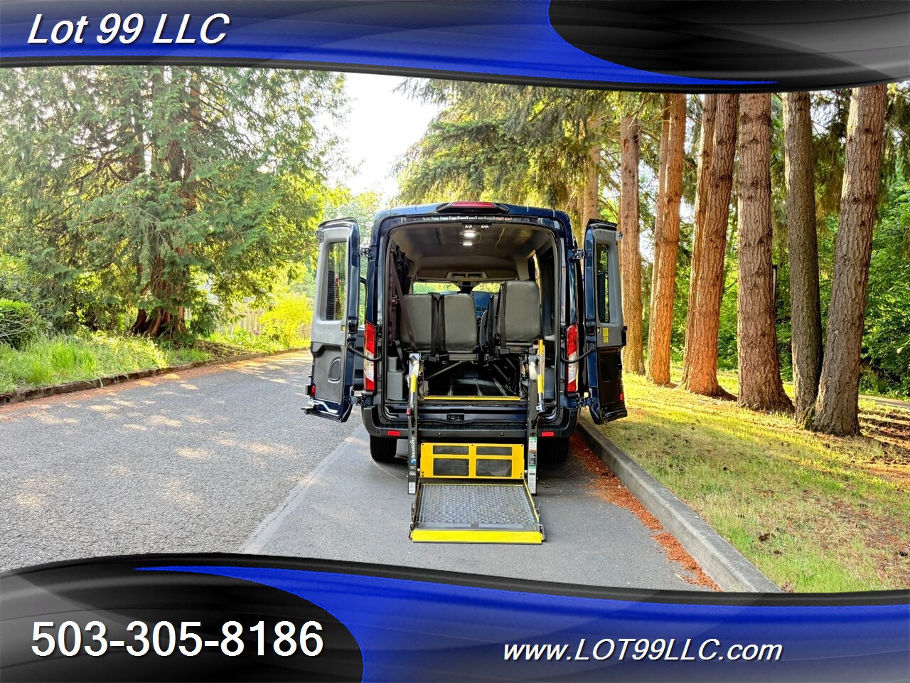 2018 Ford Transit 250 Mid Roof 87k WHEELCHAIR VAN 8 Passenger Blue NEW TIRES - Photo 38 - Milwaukie, OR 97267