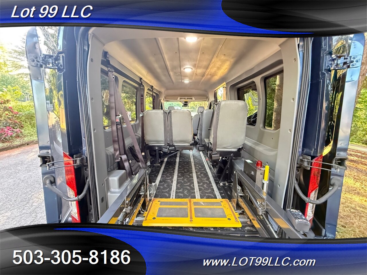 2018 Ford Transit 250 Mid Roof 87k WHEELCHAIR VAN 8 Passenger Blue NEW TIRES - Photo 6 - Milwaukie, OR 97267