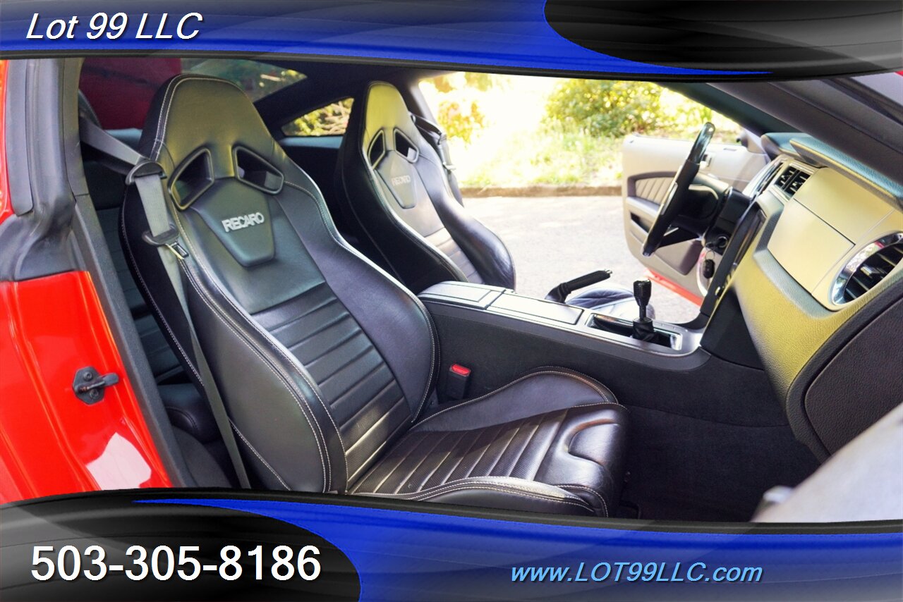 2013 Ford Mustang GT Coupe Only 92K V8 5.0L 6 Speed Manual  Black RECARO Leather Seats Premium Wheels Exhaust Newer Tires - Photo 16 - Milwaukie, OR 97267