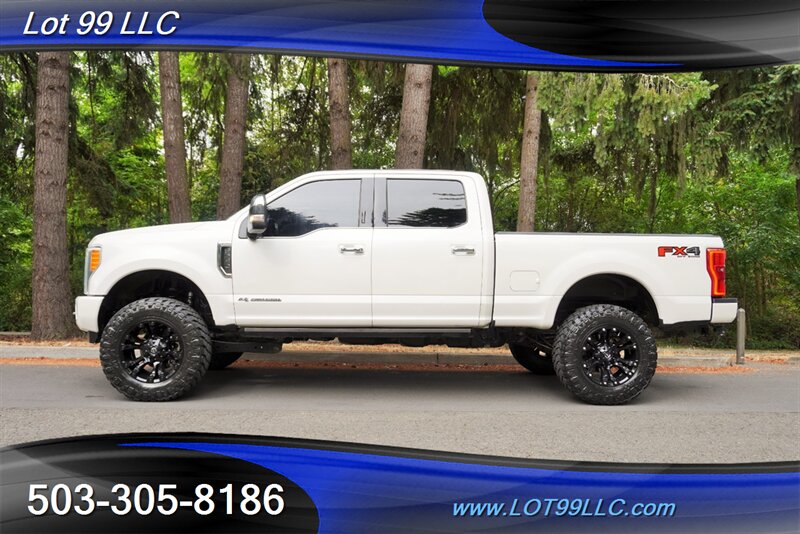2017 Ford F-350 Platinum 4X4 Power Stroke Diesel Heated AC Leather  Seats Pano Roof LIFTED 20 Fuel Wheels Like NEW 37X12.5 20 TIRES