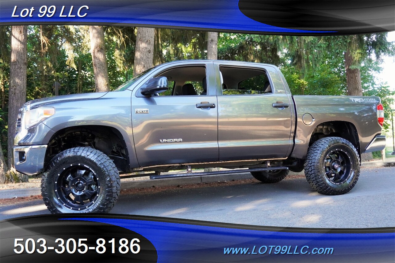 2016 Toyota Tundra SR5 4X4 Crew Max V8 5.7L Auto Short Bed LIFTED LIFTED Black 20 Wheels Newer OFF ROAD TIRES - Photo 4 - Milwaukie, OR 97267