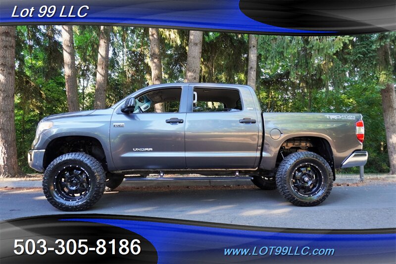 2016 Toyota Tundra SR5 4X4 Crew Max V8 5.7L Auto Short Bed LIFTED  LIFTED Black 20 Wheels Newer OFF ROAD TIRES