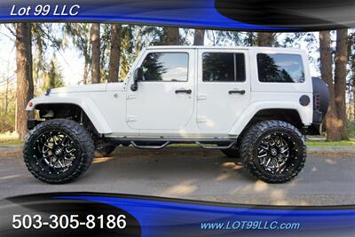 2014 Jeep Wrangler Unlimited Sahara 4x4 RED Leather Seats HARD TOP  