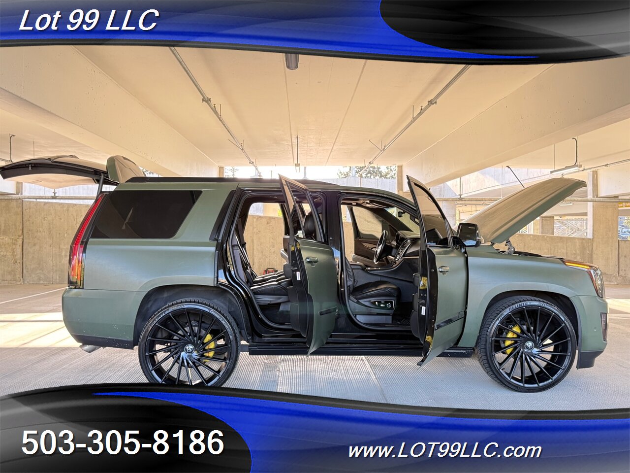 2017 Cadillac Escalade Platinum 125k *OD Green Wrap* Asanti 26's DVD's Power 3rd Row - Photo 21 - Milwaukie, OR 97267