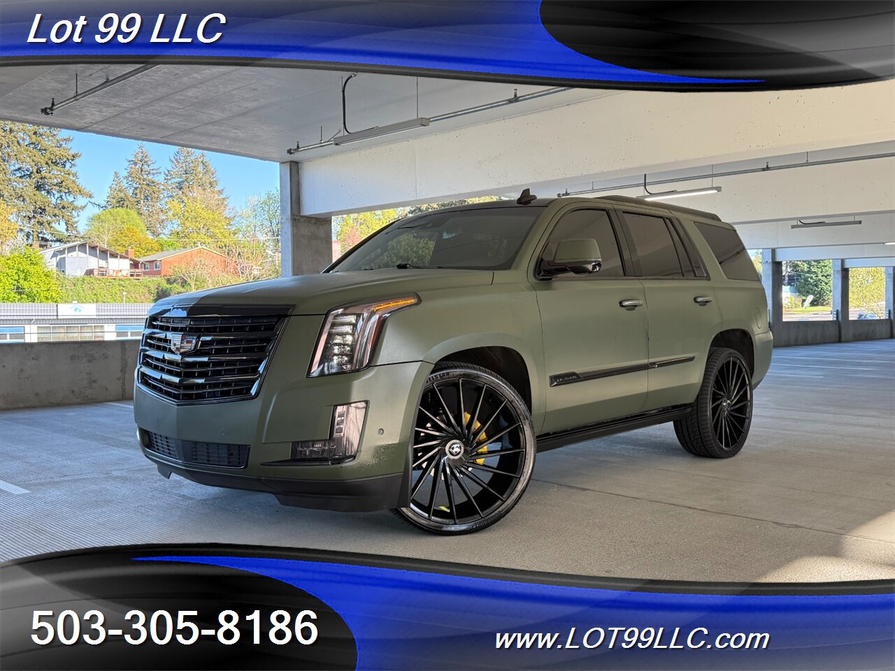 2017 Cadillac Escalade Platinum 125k *OD Green Wrap* Asanti 26's DVD's Power 3rd Row - Photo 2 - Milwaukie, OR 97267