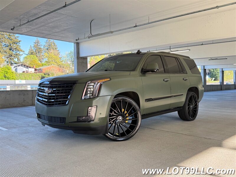 2017 Cadillac Escalade Platinum 125k *OD Green Wrap* Asanti 26's DVD's  Power 3rd Row