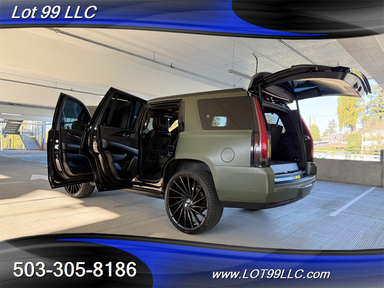 2017 Cadillac Escalade Platinum 125k *OD Green Wrap* Asanti 26's DVD's Power 3rd Row - Photo 34 - Milwaukie, OR 97267