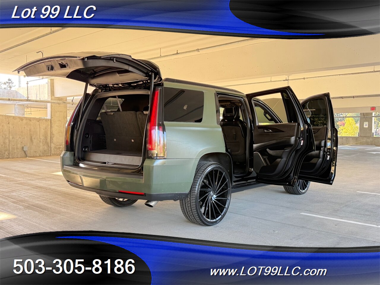 2017 Cadillac Escalade Platinum 125k *OD Green Wrap* Asanti 26's DVD's Power 3rd Row - Photo 32 - Milwaukie, OR 97267