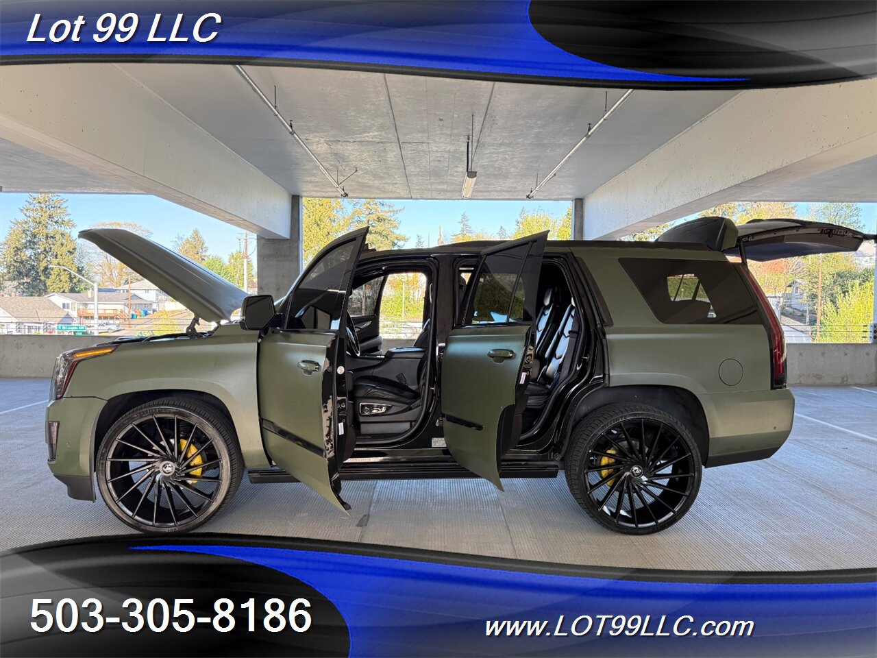 2017 Cadillac Escalade Platinum 125k *OD Green Wrap* Asanti 26's DVD's Power 3rd Row - Photo 20 - Milwaukie, OR 97267