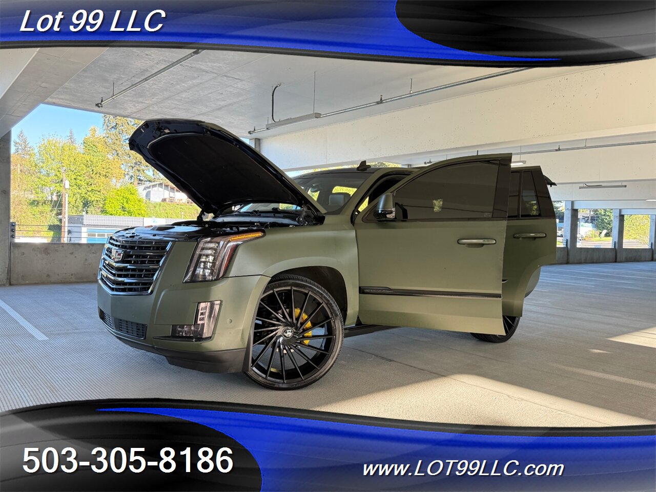 2017 Cadillac Escalade Platinum 125k *OD Green Wrap* Asanti 26's DVD's Power 3rd Row - Photo 28 - Milwaukie, OR 97267