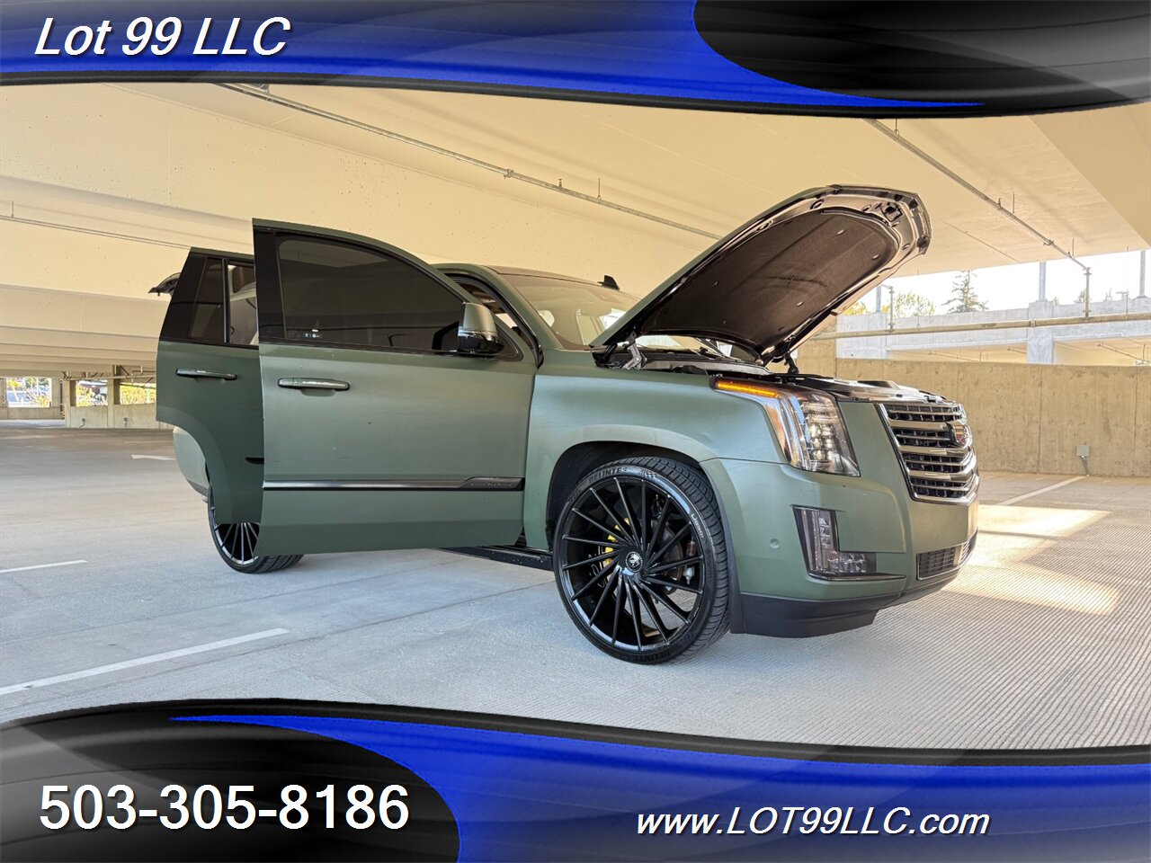 2017 Cadillac Escalade Platinum 125k *OD Green Wrap* Asanti 26's DVD's Power 3rd Row - Photo 30 - Milwaukie, OR 97267