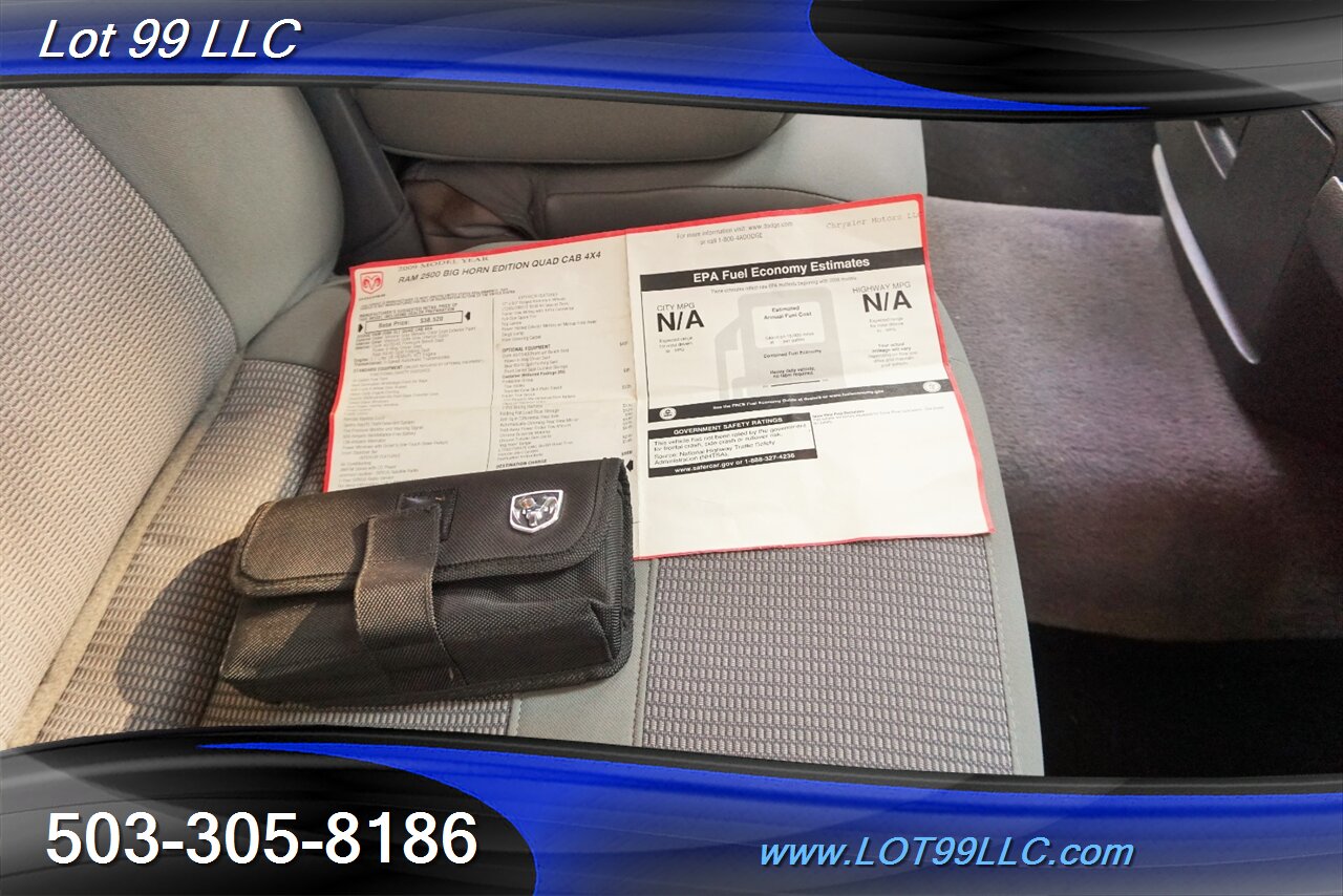 2009 Dodge Ram 2500 SLT 4X4 V8 HEMI Auto ONLY 44K Actual Miles 1 OWNER - Photo 30 - Milwaukie, OR 97267
