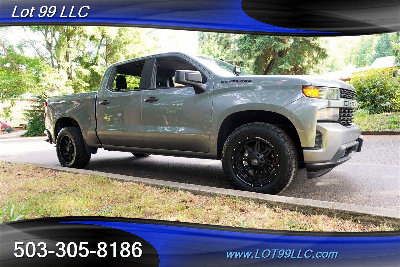 2021 Chevrolet Silverado 1500 Custom 4X4 Crew Cab Auto Short Bed LIFTED 20  Black Wheels OFF ROAD TIRES 2 OWNERS - Photo 7 - Milwaukie, OR 97267