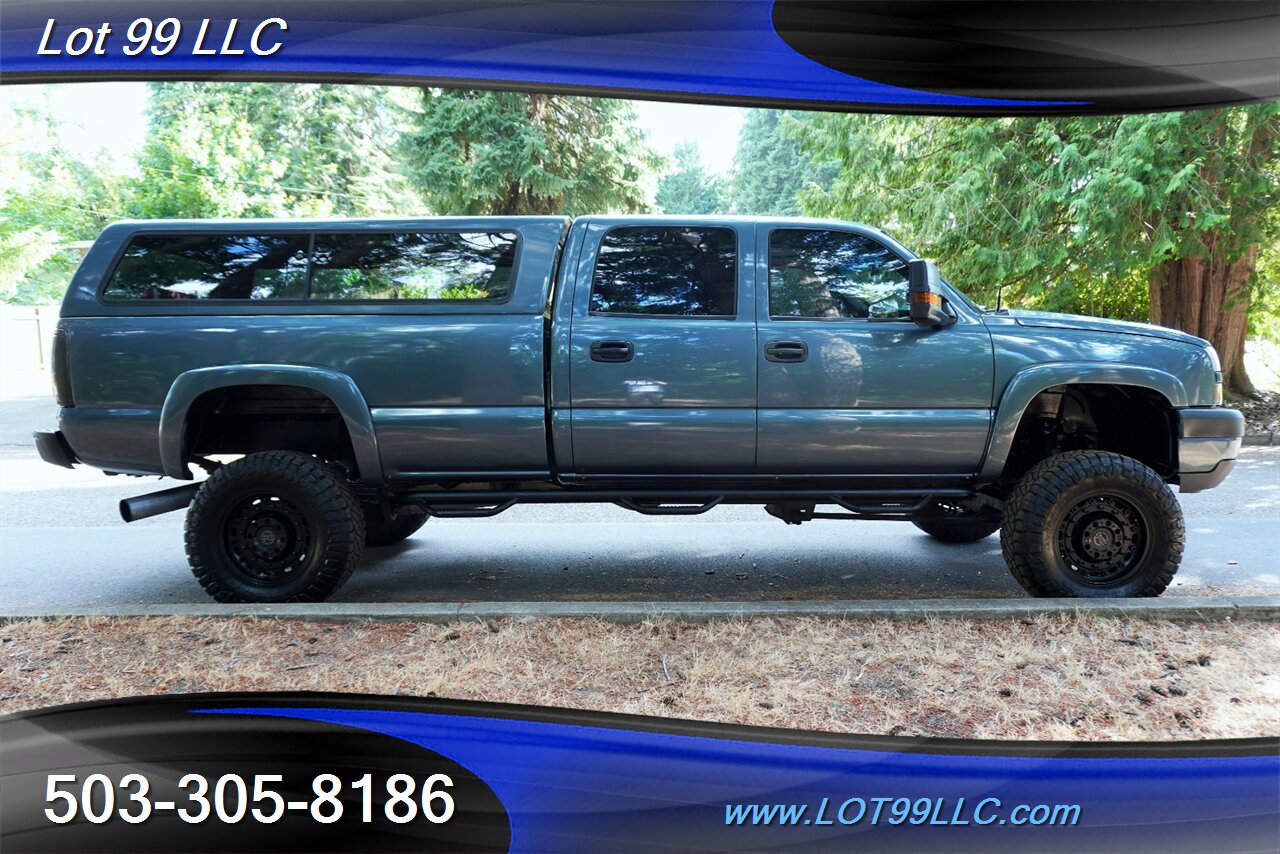 2007 Chevrolet Silverado 3500 LT2 4dr Crew Cab 4X4 6.6L Duramax LONG BED Lifted Black Wheels Newer Tires Matching Color Canopy - Photo 8 - Milwaukie, OR 97267