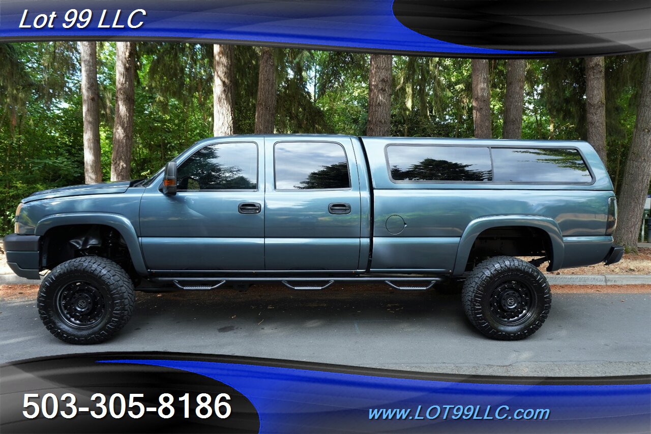 2007 Chevrolet Silverado 3500 LT2 4dr Crew Cab 4X4 6.6L Duramax LONG BED Lifted Black Wheels Newer Tires Matching Color Canopy - Photo 1 - Milwaukie, OR 97267