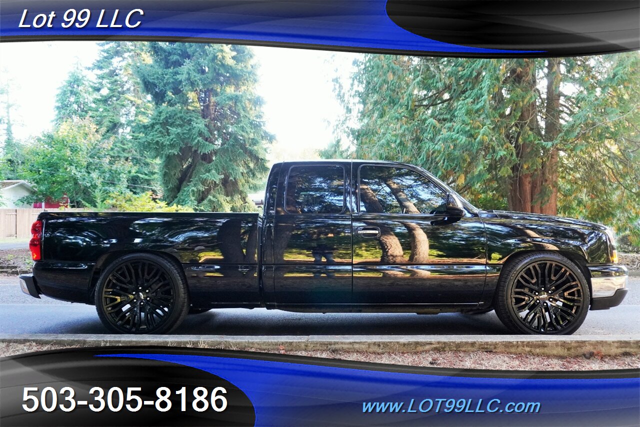 2006 Chevrolet Silverado 1500 LT1 Extended Cab Only 90K Low Miles Tinted Windows  Big SCREEN Black 24 Wheels Like New Tires LOWERED SUPER CLEAN - Photo 8 - Milwaukie, OR 97267