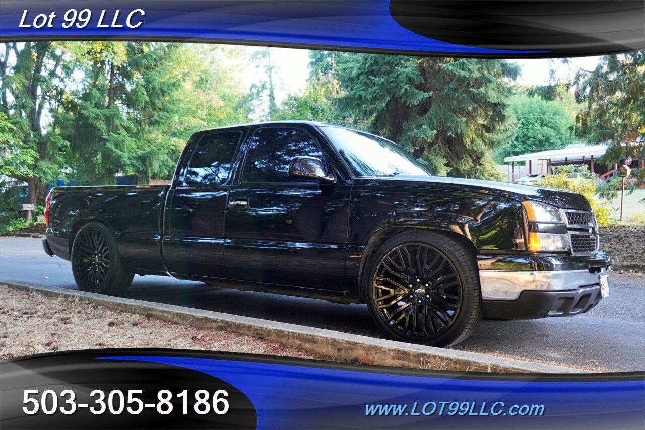 2006 Chevrolet Silverado 1500 LT1 Extended Cab Only 90K Low Miles Tinted Windows  Big SCREEN Black 24 Wheels Like New Tires LOWERED SUPER CLEAN - Photo 7 - Milwaukie, OR 97267