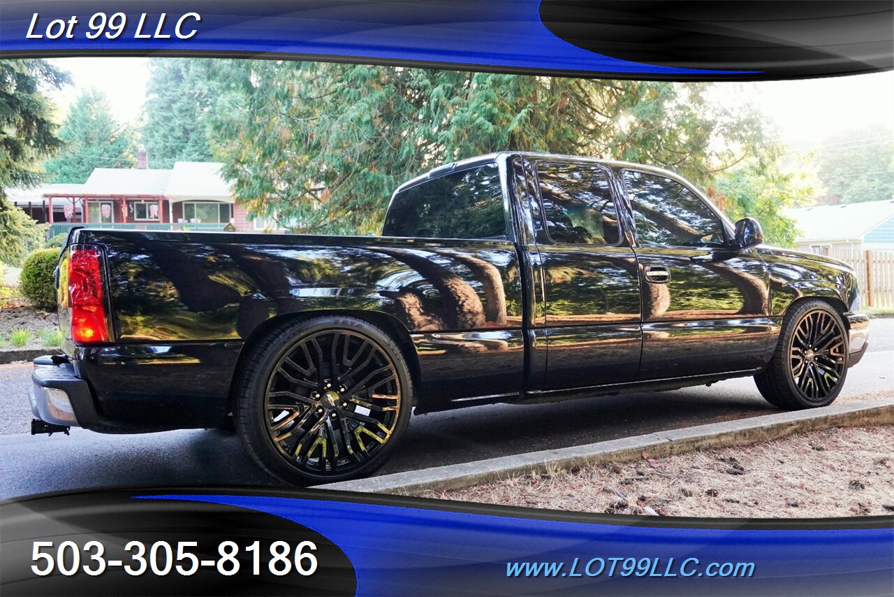 2006 Chevrolet Silverado 1500 LT1 Extended Cab Only 90K Low Miles Tinted Windows  Big SCREEN Black 24 Wheels Like New Tires LOWERED SUPER CLEAN - Photo 9 - Milwaukie, OR 97267
