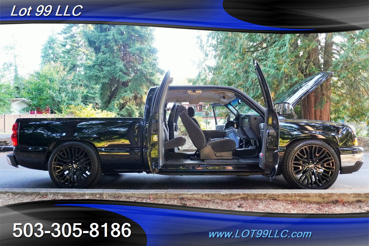 2006 Chevrolet Silverado 1500 LT1 Extended Cab Only 90K Low Miles Tinted Windows  Big SCREEN Black 24 Wheels Like New Tires LOWERED SUPER CLEAN - Photo 29 - Milwaukie, OR 97267