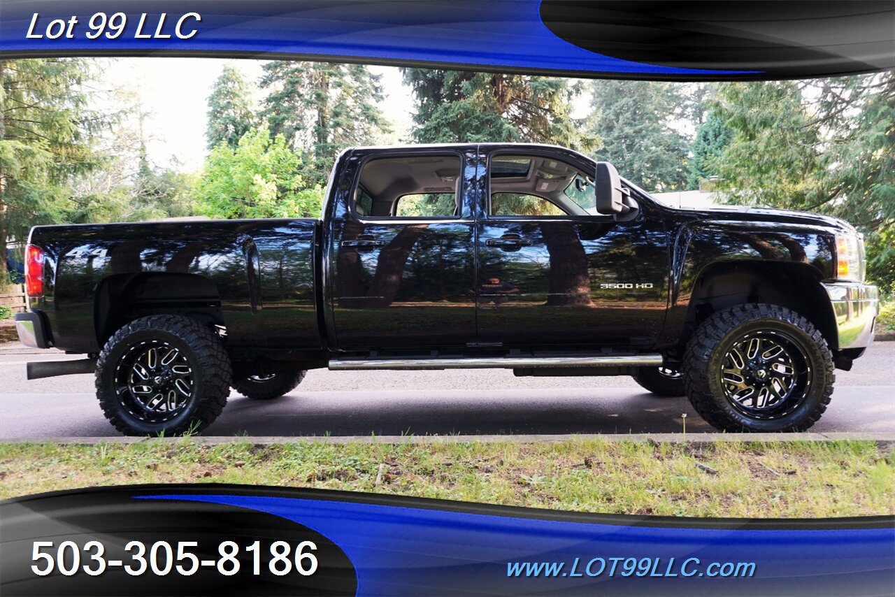 2013 Chevrolet Silverado 3500 HD LTZ 4X4 6.6L Duramax Heated Leather Moon Roof  Short Bed LIFTED Black 20 Wheels NEW TIRES 1 OWNER - Photo 8 - Milwaukie, OR 97267
